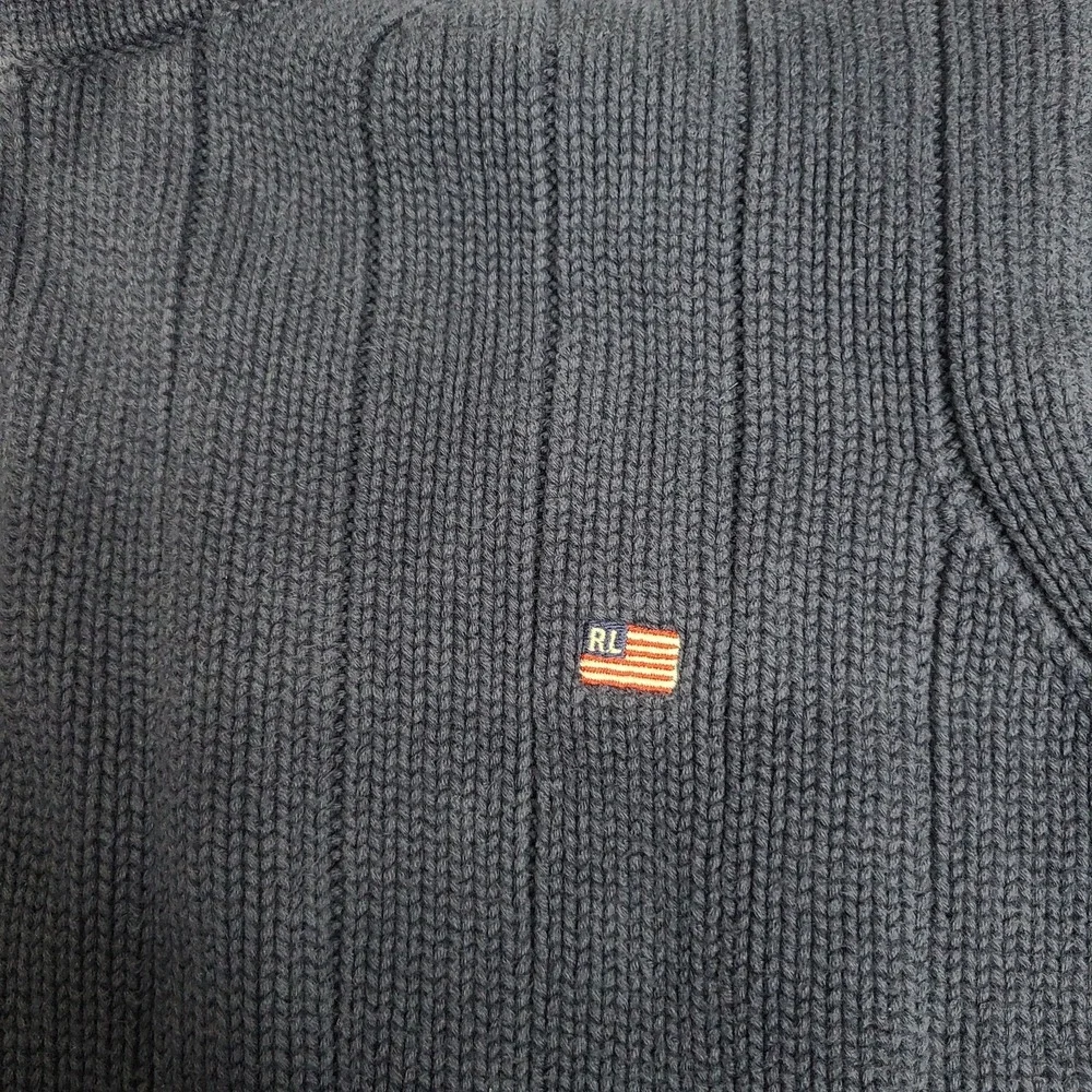 Polo Ralph Lauren Jeans Co Mens Navy Blue 1/4 Zip Sweater‎ Size XXL